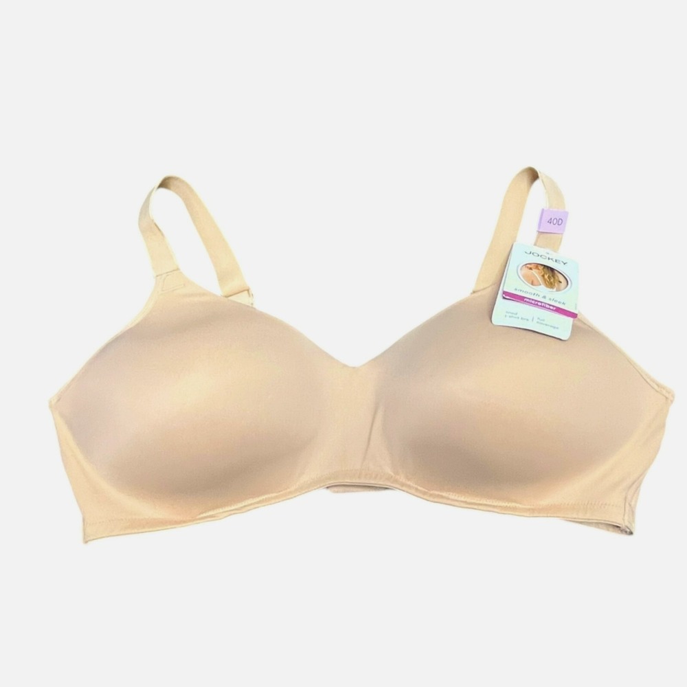 Jockey Smooth & Sleek Lined T-Shirt Bra Beige 40D 2354 Minimalist Basic Classic